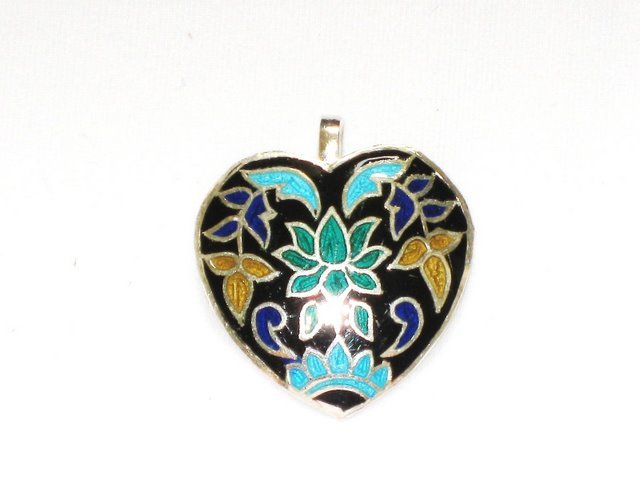 MN233 Enameled Pendant in Sterling Silver