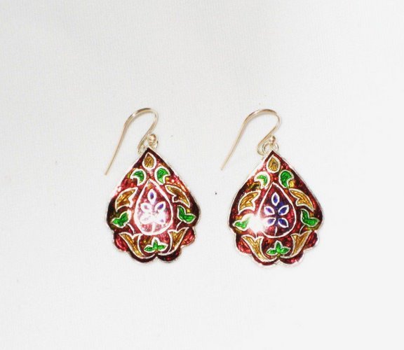 MN236 Enameled Earrings in Sterling Silver