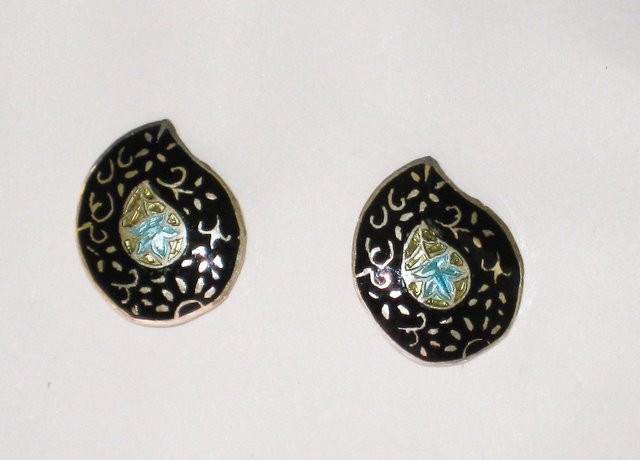 MN237 Enameled Cufflinks in Sterling Silver