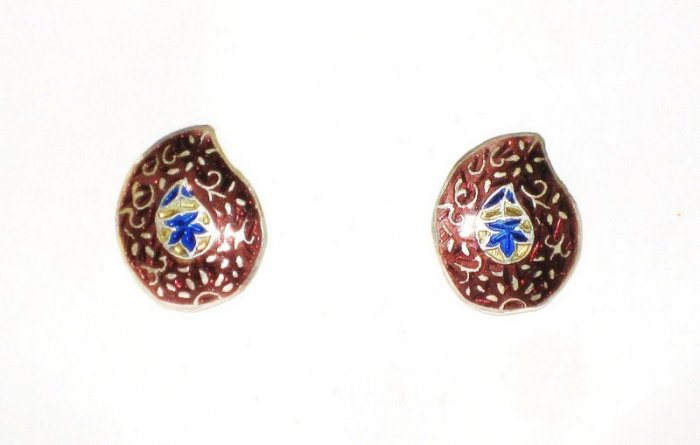 MN238 Enameled Cufflinks in Sterling Silver
