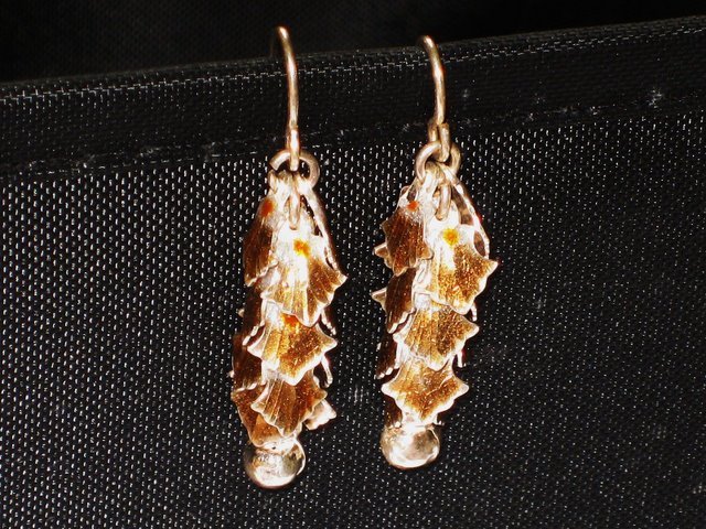 MN244 Enameled Earrings in Sterling Silver