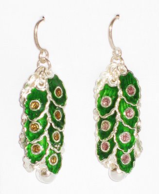 MN246 Enameled Earrings in Sterling Silver
