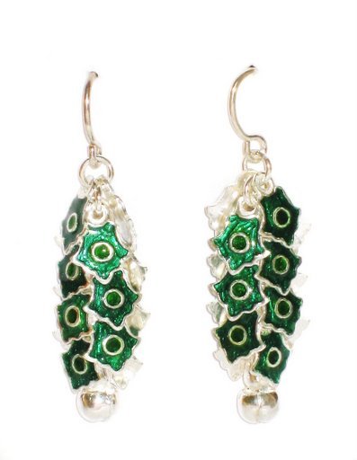 MN247 Enameled Earrings in Sterling Silver