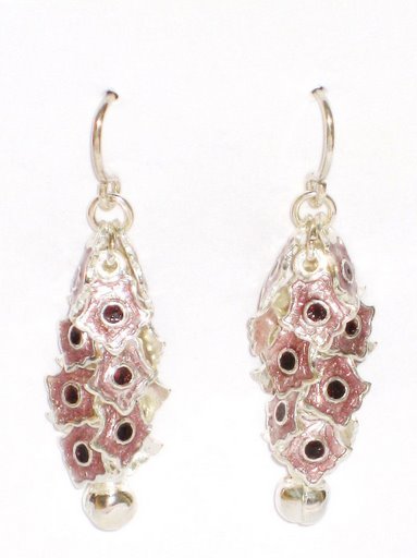 MN248 Enameled Earrings in Sterling Silver