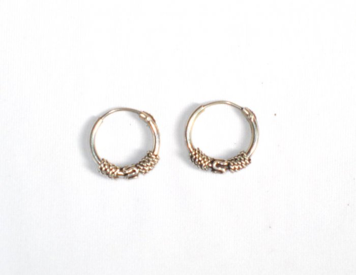 AQ080 Hoops in Sterling Silver
