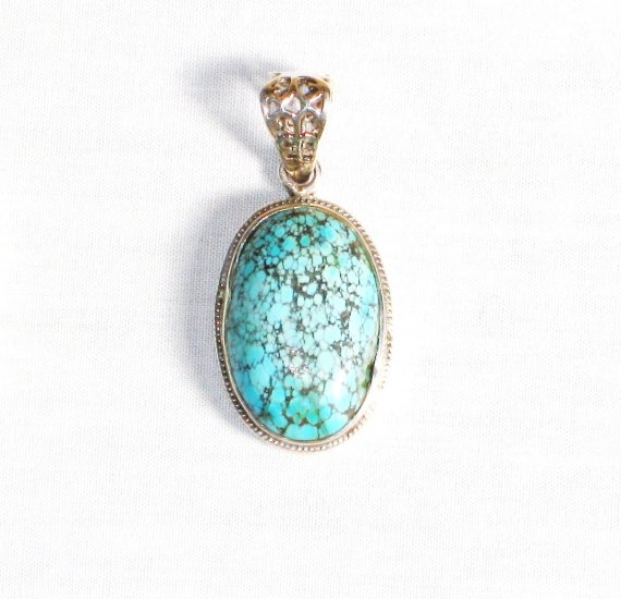 PN268 Turquoise Pendant in Sterling silver