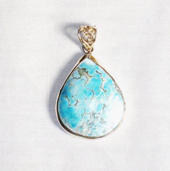 PN270 Turquoise Pendant in Sterling silver