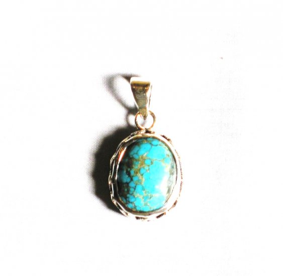 PN271 Turquoise Pendant in Sterling silver