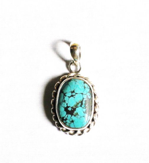 PN272 Turquoise Pendant in Sterling silver