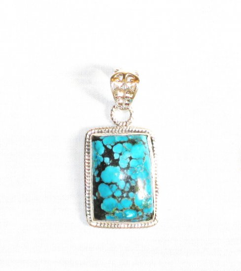 PN274 Turquoise Pendant in Sterling silver