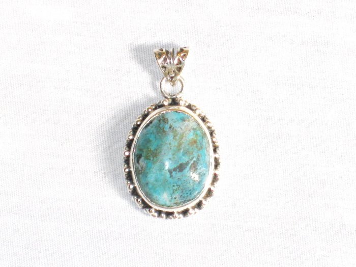 PN285 Turquoise Pendant in Sterling silver