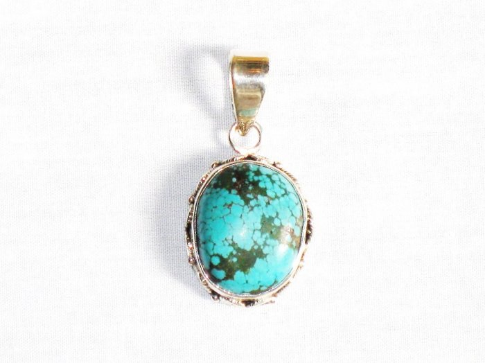 PN288 Turquoise Pendant in Sterling silver