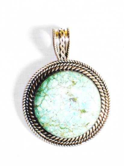 PN296 Turquoise Pendant in Sterling silver