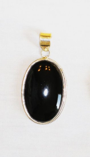 PN361 Onyx Pendant in Sterling Silver