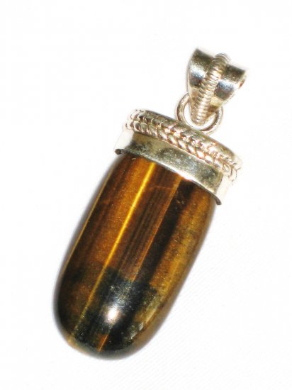 ST629 Tiger's Eye Pendant in Sterling Silver