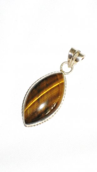 ST634 Tiger's Eye Pendant in Sterling Silver