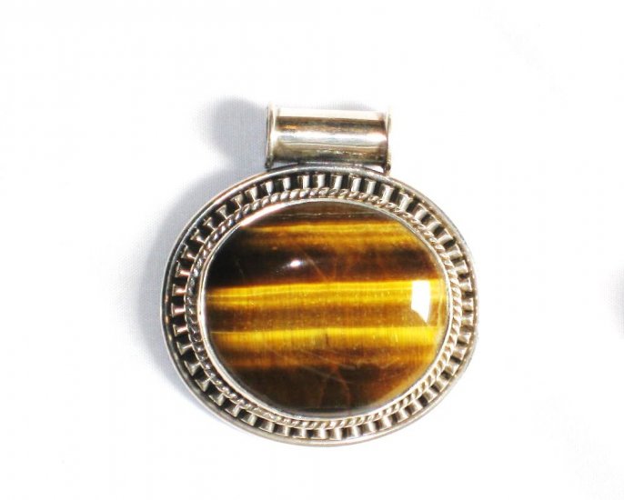 PN196 Tiger's Eye Pendant in Sterling Silver
