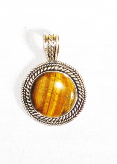 PN319 Tiger's Eye Pendant in Sterling Silver