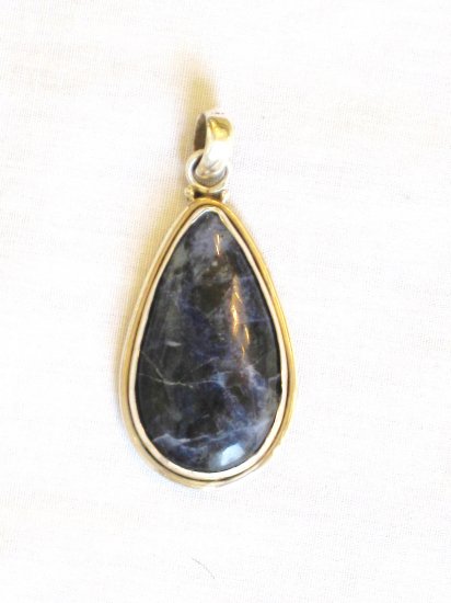 PN481 Lapis Lazuli Pendant in Sterling Silver