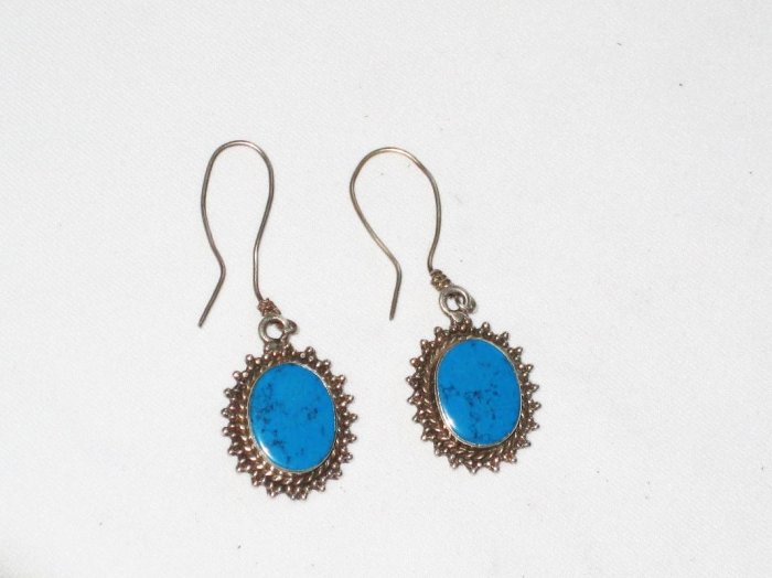 ER020 Turquoise Earrings Set in Sterling Silver