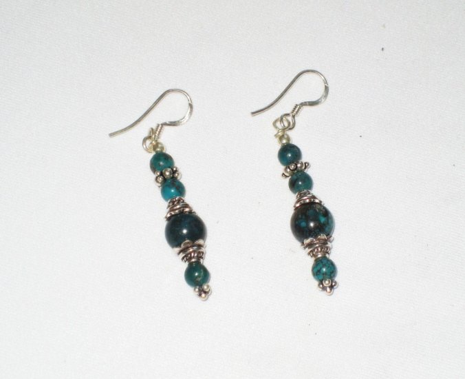 ER024 Turquoise Earrings Set in Sterling Silver