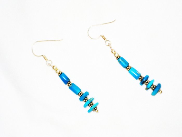 ST610 Turquoise Earrings Set in Sterling Silver