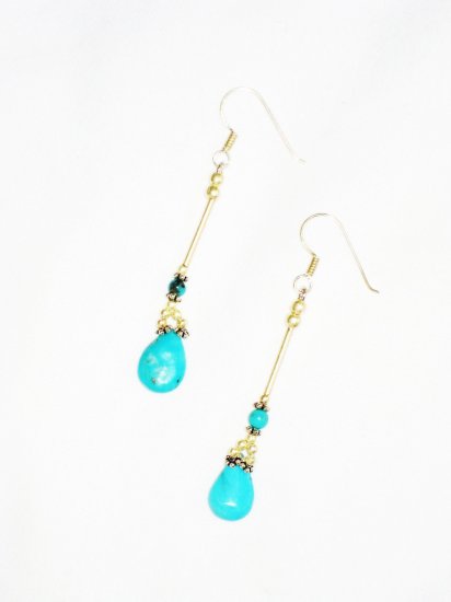 ST611 Turquoise Earrings Set in Sterling Silver