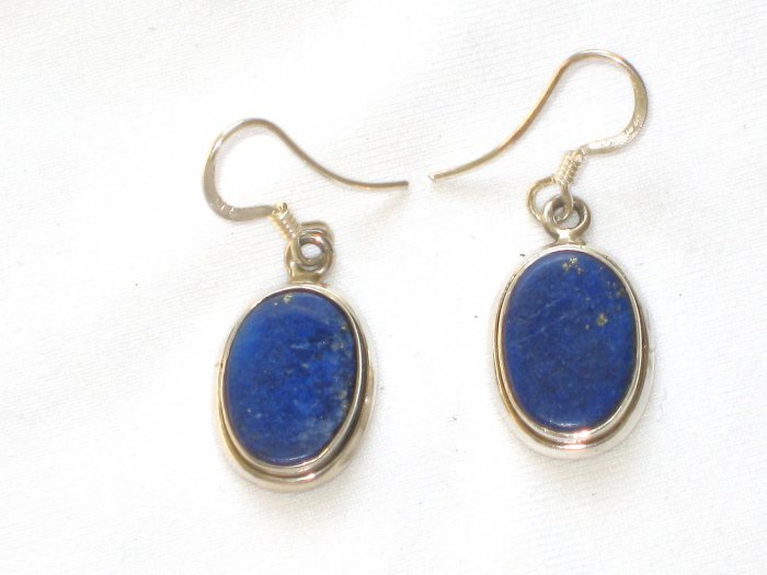 ER003 Lapis Lazuli Earrings set in Sterling Silver