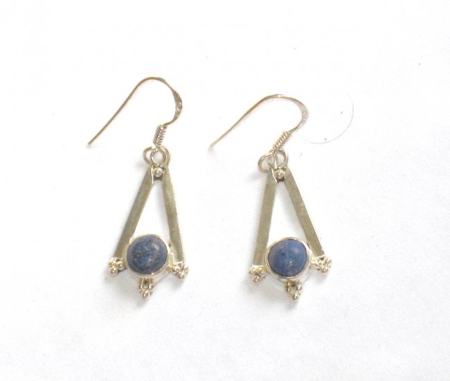 ER082 Lapis Lazuli Earrings Set in Sterling Silver - SOLD