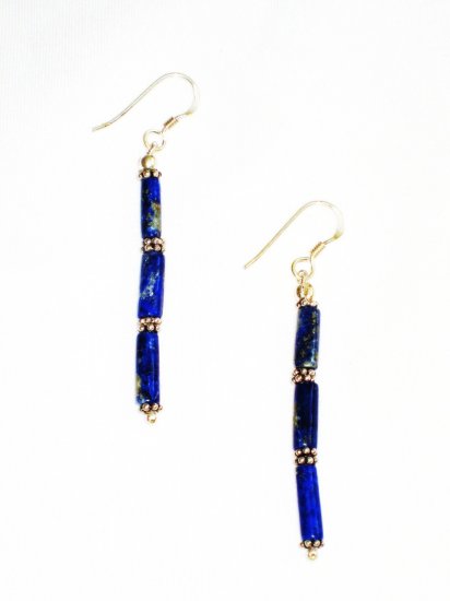 ST617 Lapis Lazuli Earrings Set in Sterling Silver - SOLD