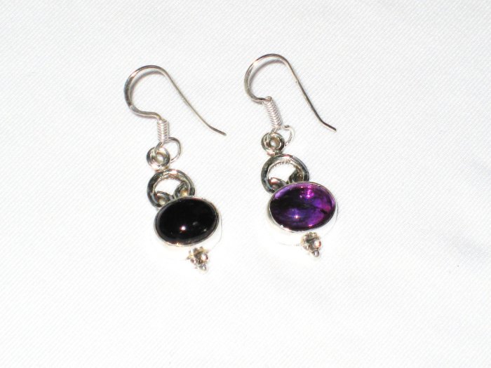 ER036 Amethyst Earrings set in sterling silver