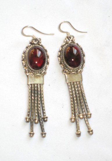 ER026 Carnelian Earrings set in sterling silver