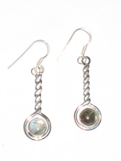 ST395 Labradorite Earrings set in sterling silver