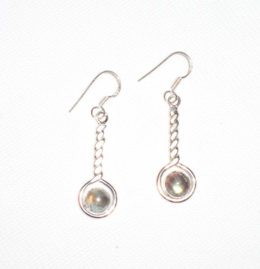 ST398 Labradorite Earrings set in sterling silver