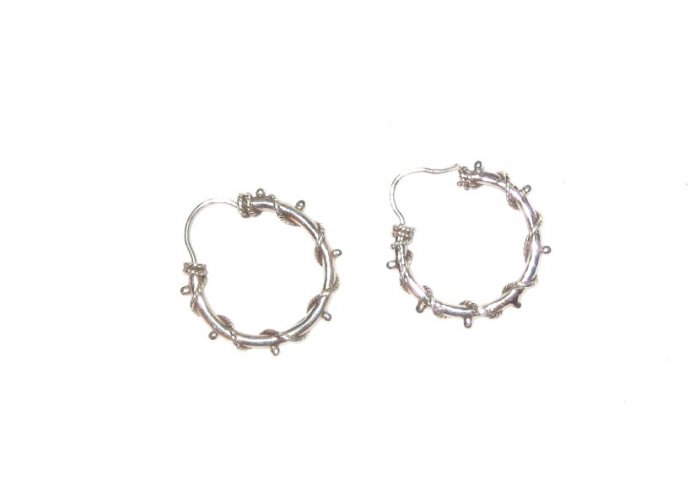 ST414 Oxidized Sterling Silver Earrings
