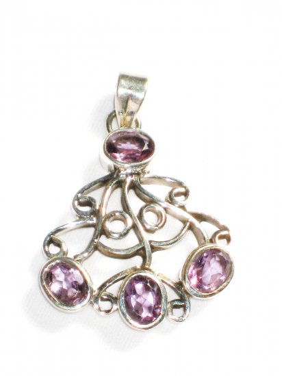 ST208 Amethyst Pendant in Sterling Silver - SOLD