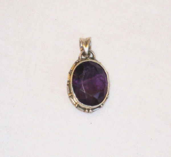 PN115 Amethyst Pendant in Sterling Silver