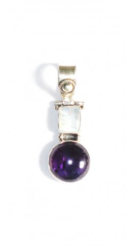 PN163 Amethyst Pendant in Sterling Silver