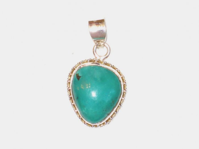 PN111 Turquoise Pendant in Sterling Silver