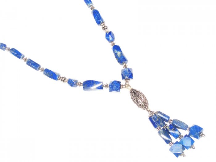 ST511 Lapis Lazuli Necklace in Sterling Silver