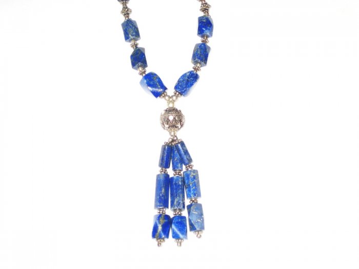 ST513 Lapis Lazuli Necklace in Sterling Silver