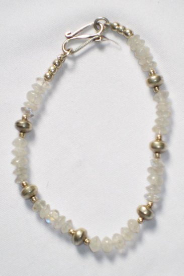 ST009 Moonstone Bracelet in Sterling Silver