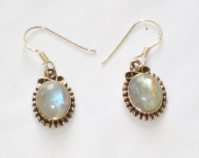 ER100 Moonstone Earrings in Sterling Silver