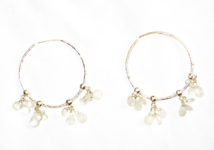 ST600 Moonstone Earrings in Sterling Silver