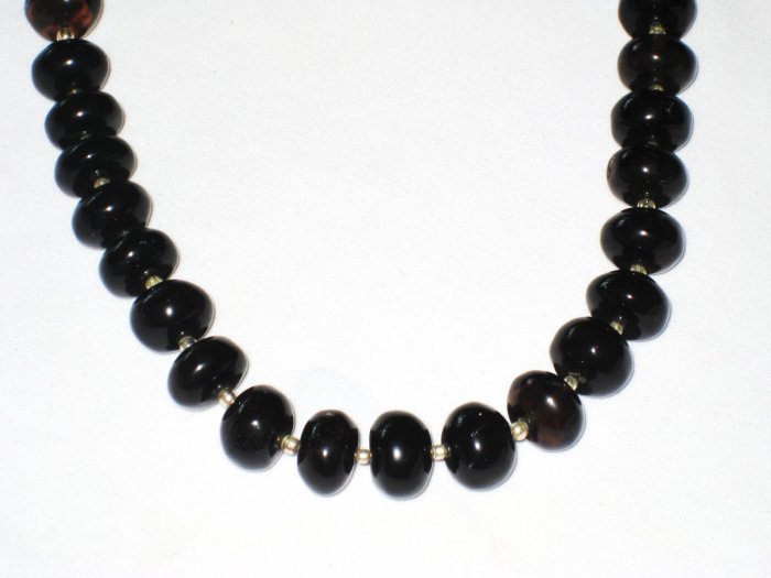 ST494 Smoky Quartz Necklace in Sterling Silver