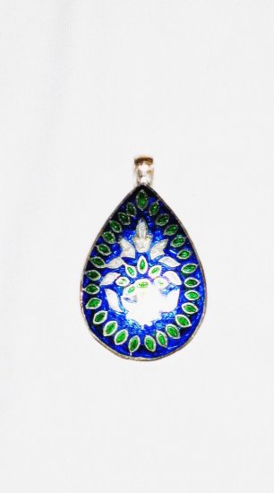 ST576 Enameled Pendant in Sterling Silver