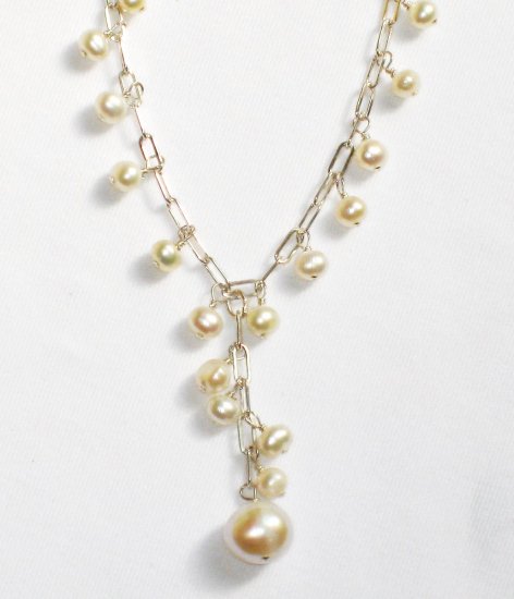 ST283 Pearl Necklace, Bracelet and Earrings Set in Sterling Silver