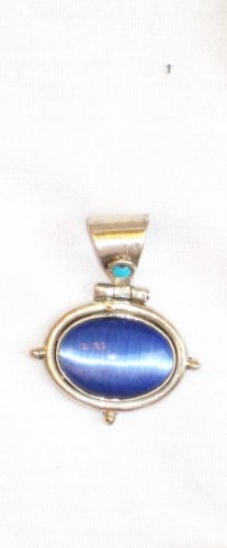 PN066 Dichroic Glass Sterling Silver Pendant