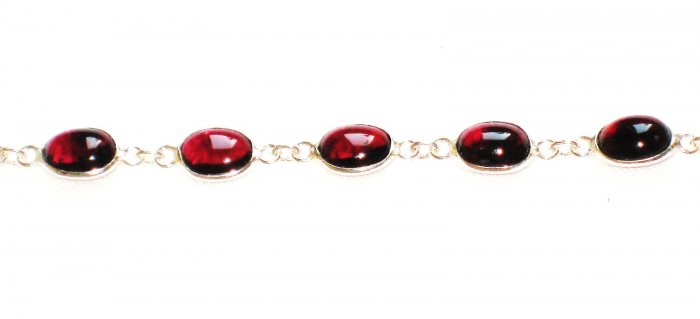 ST375 Garnet Bracelet in Sterling Silver