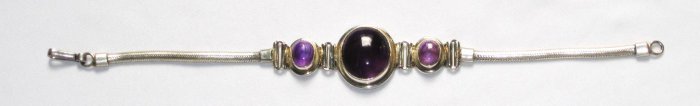 ST003 Amethyst Bracelet in Sterling Silver